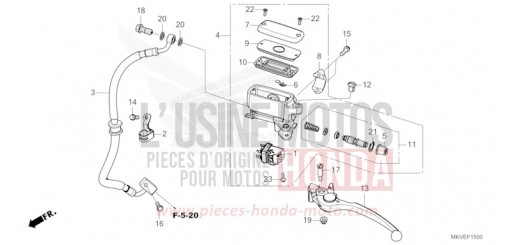 REAR BRAKE MASTER CYLINDER NSS750S de 2025